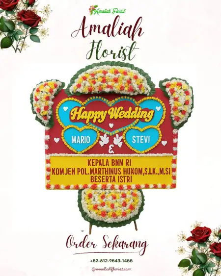 Papan Bunga Pernikahan Barusari